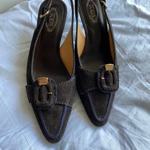 TODS slingback heels